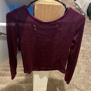 Maroon Criss-Cross Shirt